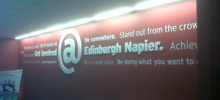 Edinburgh Napier Contour Cut Text